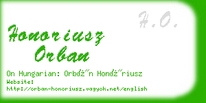 honoriusz orban business card